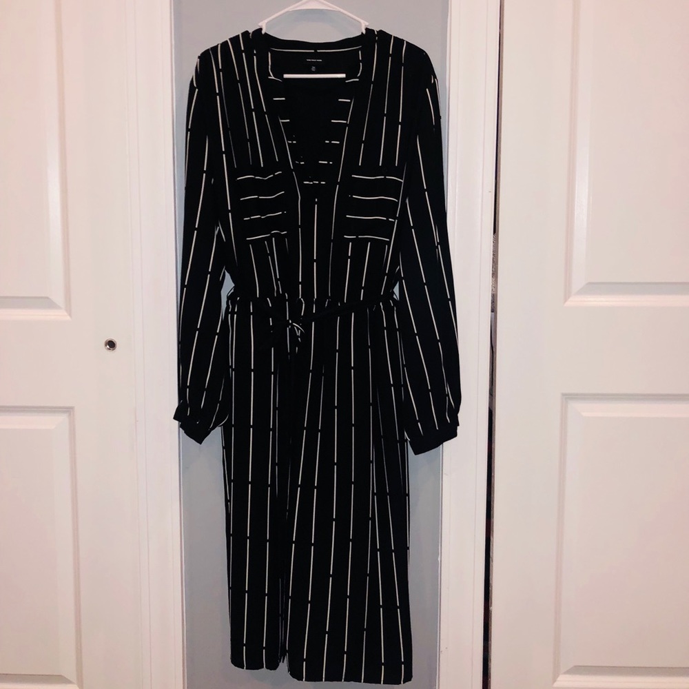 Striped Belted who what wear plus dress